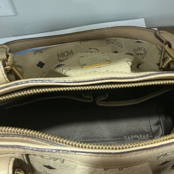 MCM Visetos Monogram Satchel Bag - Picture 6 of 8